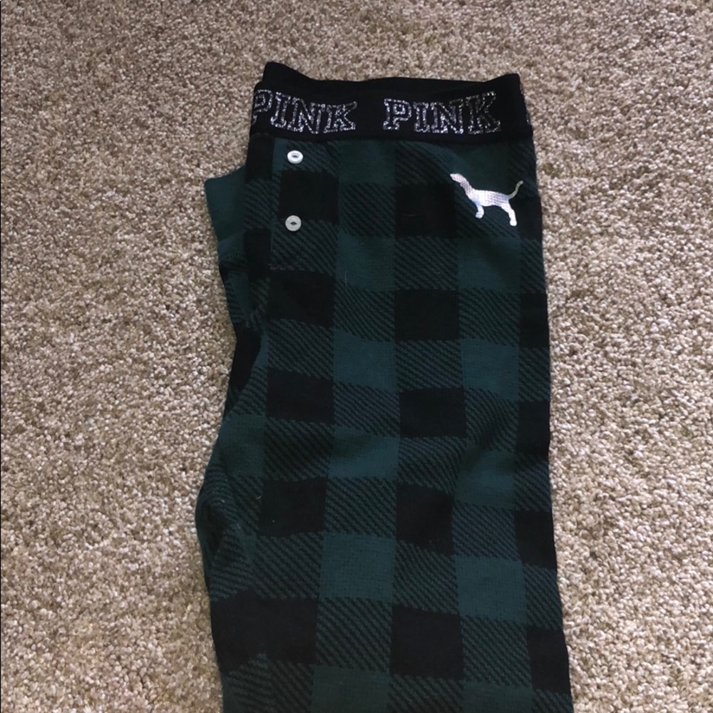 Pink straight leg pajama pants